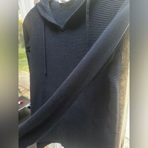 ATHLETA Navy Blue Pullover Hoodie Sweatshirt oversized XXS